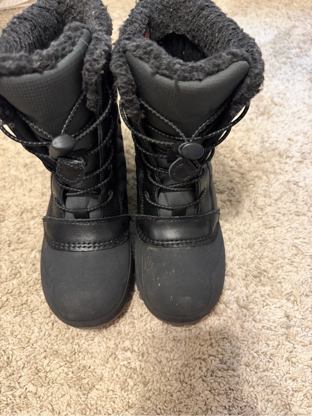 all in motion Kids Black Fleece-Lined Snow Boots